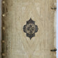 1603 SANCTI AMBROSII antique PIGSKIN BOUND FOLIO w/BISHOP'S COAT of ARMS Vol.1-2