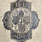 1603 SANCTI AMBROSII antique PIGSKIN BOUND FOLIO w/BISHOP'S COAT of ARMS Vol.1-2