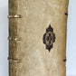 1603 SANCTI AMBROSII antique PIGSKIN BOUND FOLIO w/ BISHOP'S COAT of ARMS Vol. V