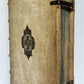 1603 SANCTI AMBROSII antique PIGSKIN BOUND FOLIO w/ BISHOP'S COAT of ARMS Vol. V