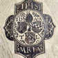 1603 SANCTI AMBROSII antique PIGSKIN BOUND FOLIO w/ BISHOP'S COAT of ARMS Vol. V
