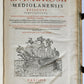 1603 SANCTI AMBROSII antique PIGSKIN BOUND FOLIO w/ BISHOP'S COAT of ARMS Vol. V