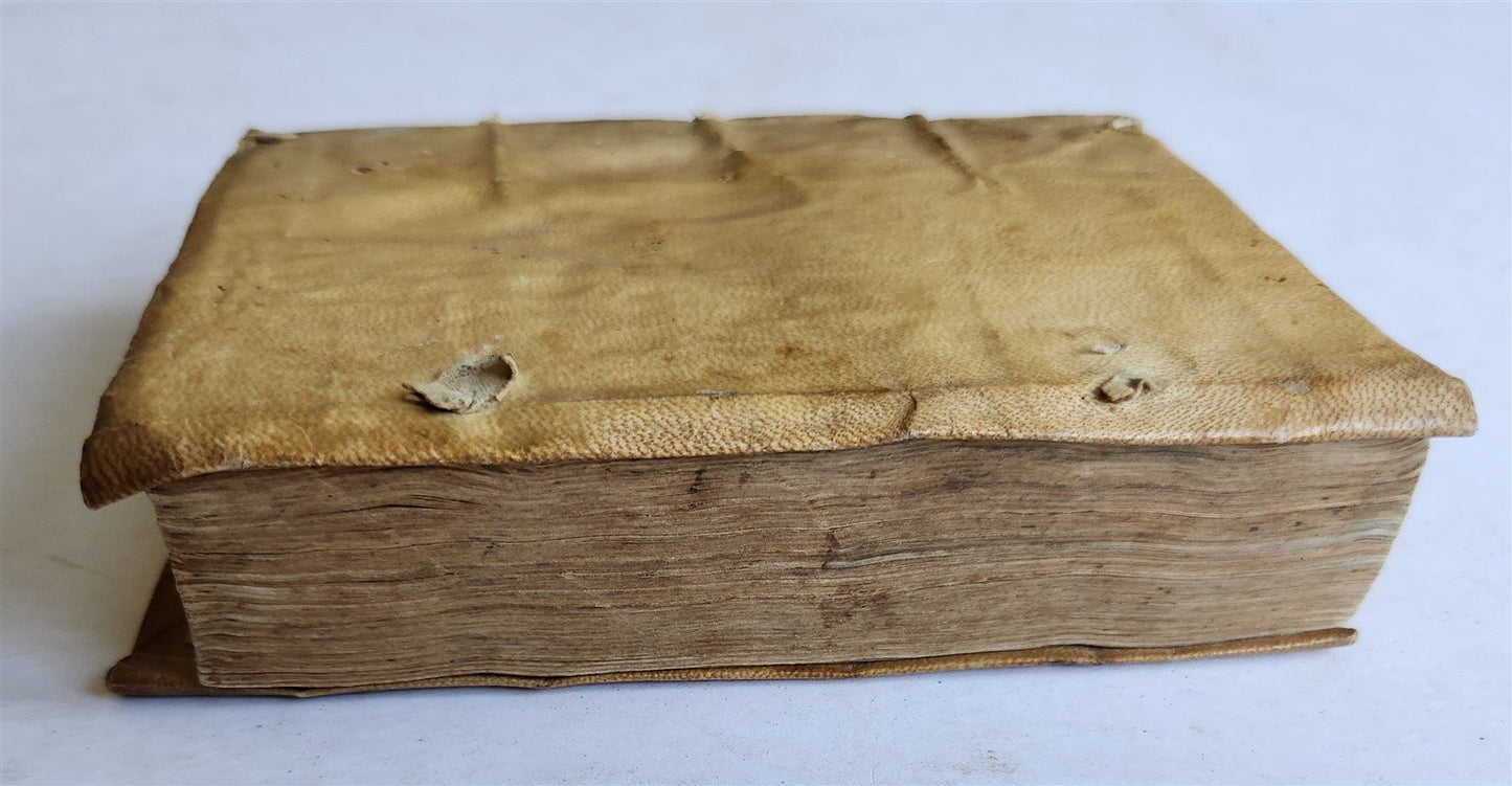 1559 HISTORY by PAOLO GIOVIO antique 16th Century VELLUM BINDING