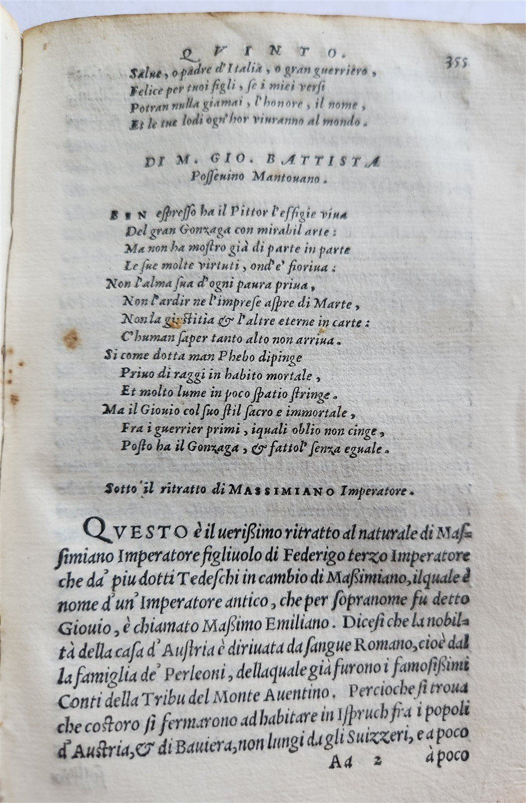 1559 HISTORY by PAOLO GIOVIO antique 16th Century VELLUM BINDING