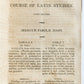 1817 FARRAND'S COURSE of LATIN STUDIES For use of American Schools ANTIQUE