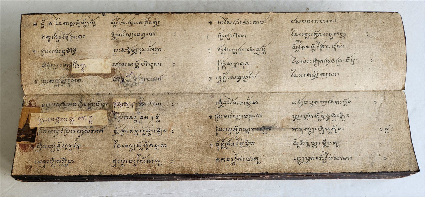 19th century ILLUMINATED BUDDHIST MANIUSCRIPT THAILAND antique - MONK Phra Malai