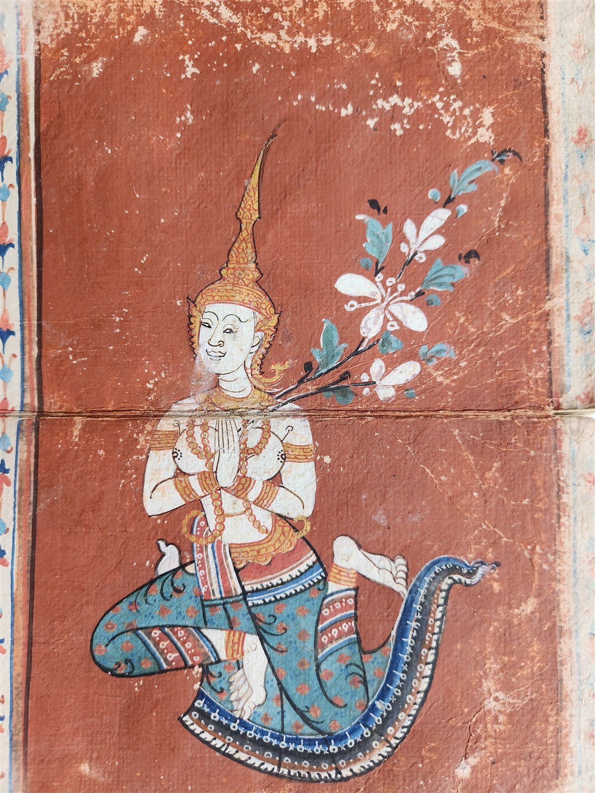 19th century ILLUMINATED BUDDHIST MANIUSCRIPT THAILAND antique Phra Malai LEGEND