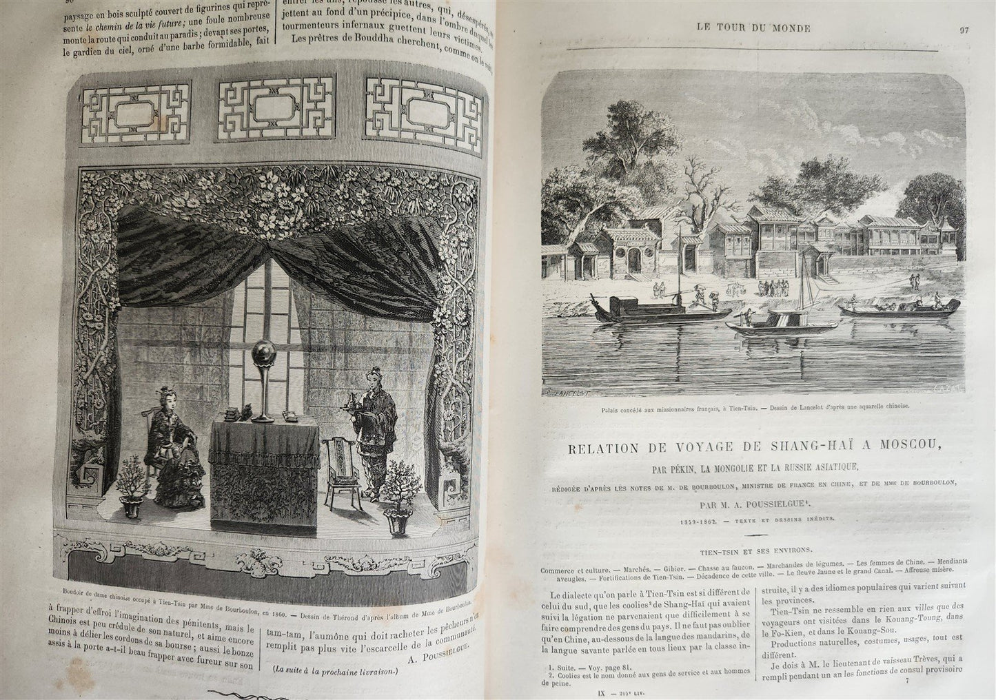 1864 HISTORY of VOYAGES ILLUSTRATED antique TURKEY AFRICA CHINA MONGOLIA RUSSIA