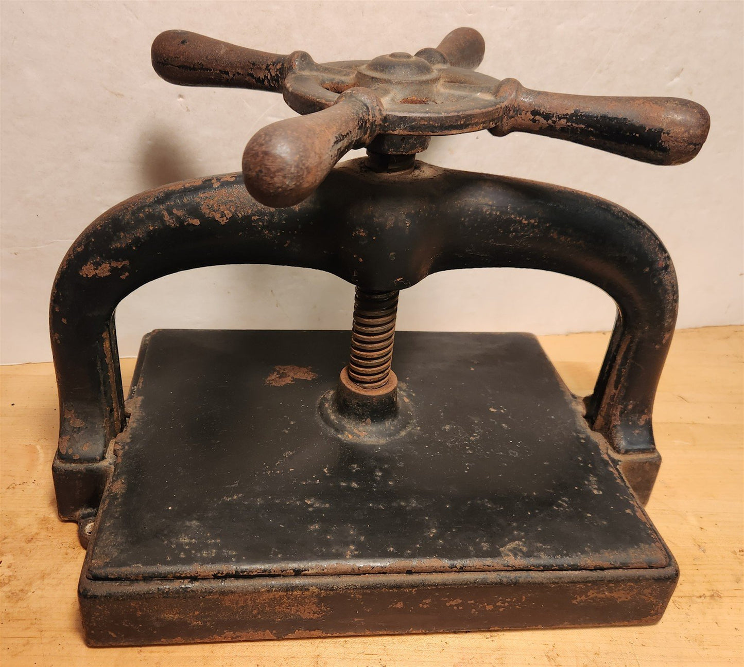 CAST IRON BOOK PRESS antique BOOKBINDING VICTORIAN 19th century
