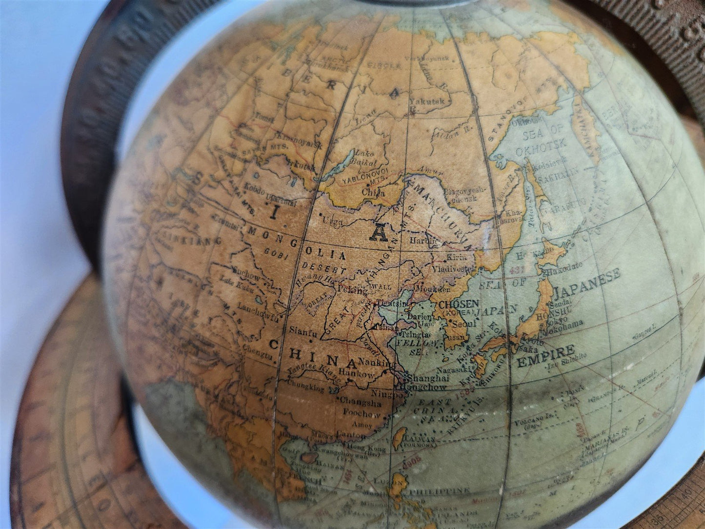 1920s RAND McNALLY EIGHT-INCH TERRESTRIAL GLOBE antique
