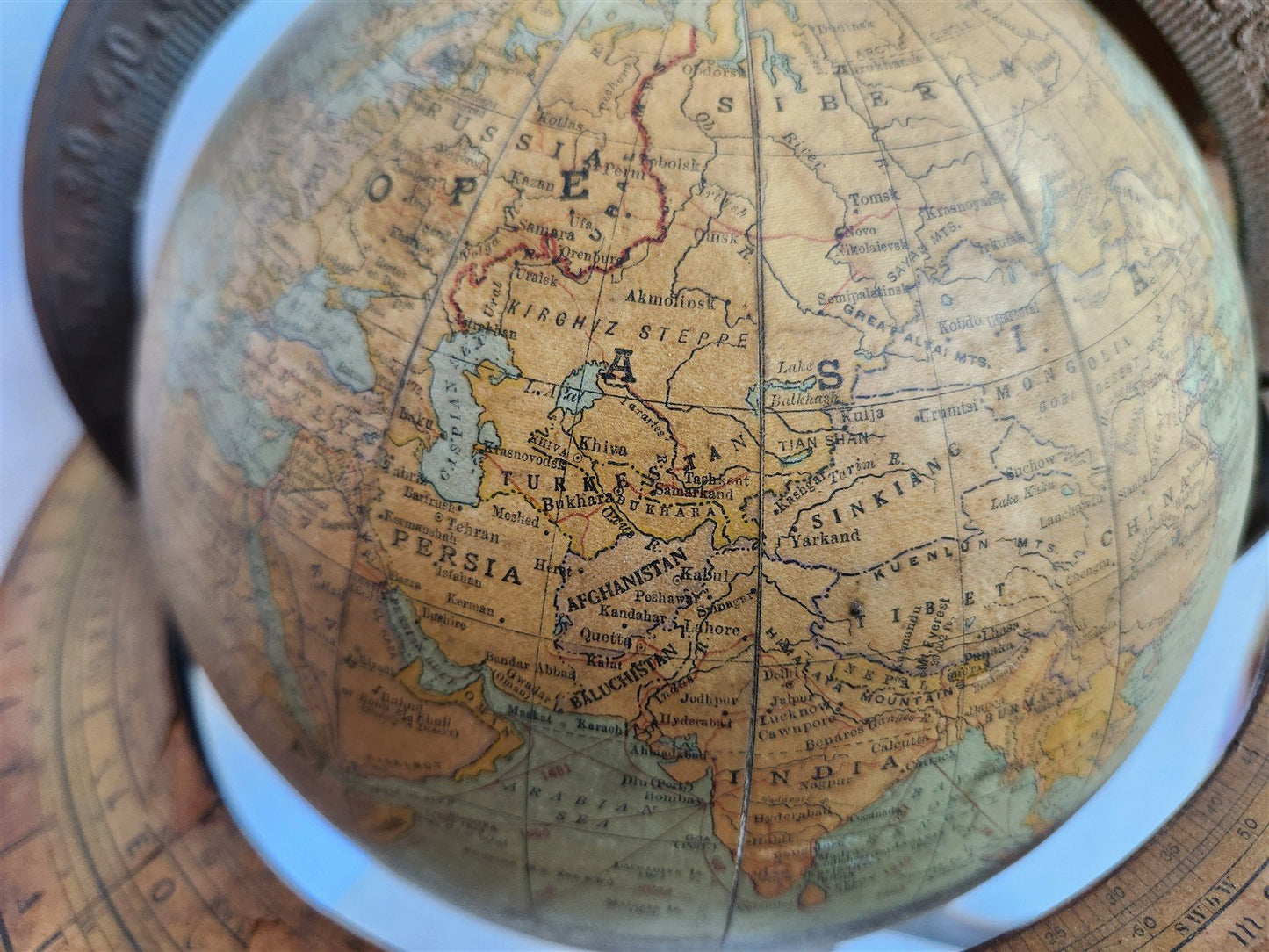 1920s RAND McNALLY EIGHT-INCH TERRESTRIAL GLOBE antique