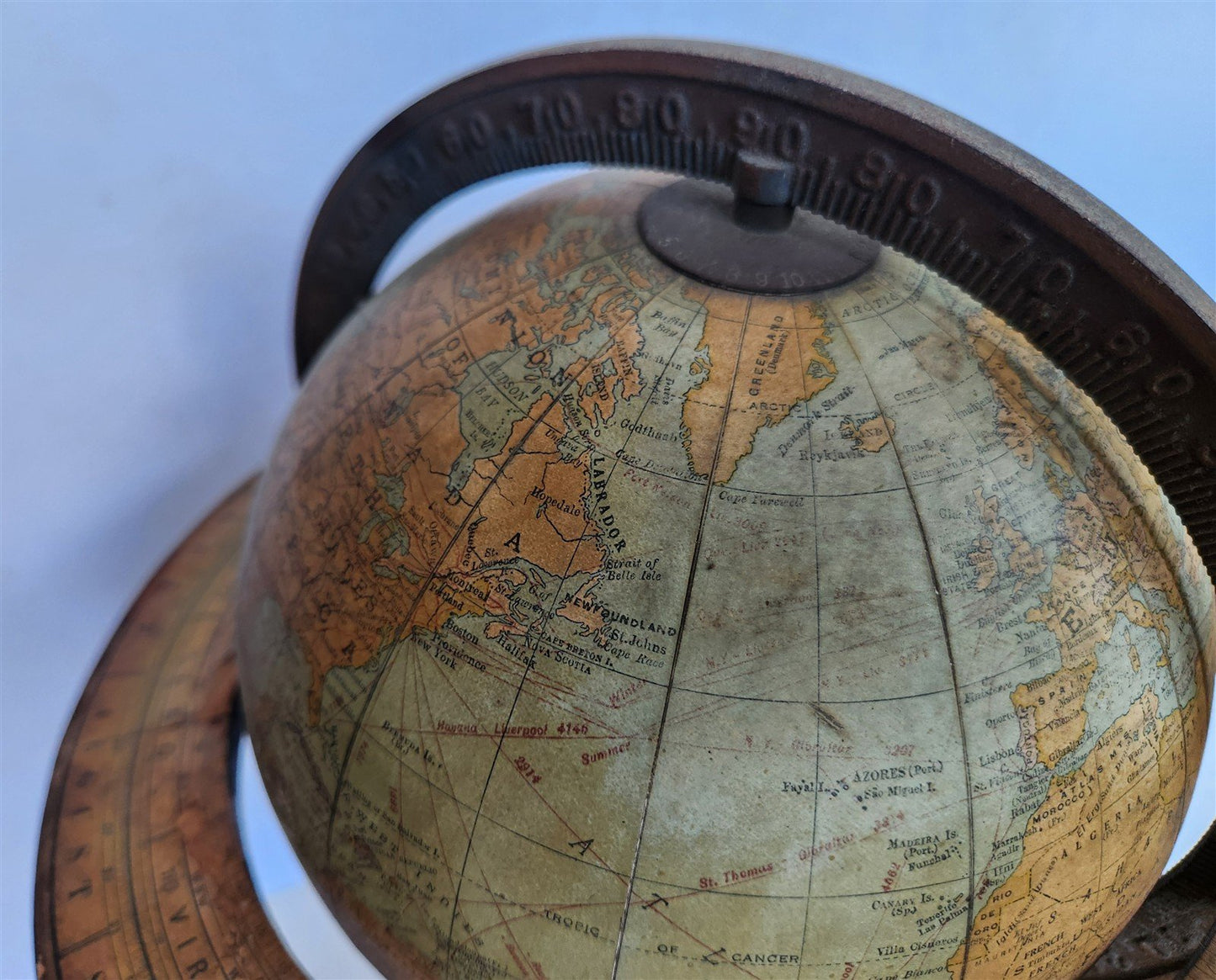 1920s RAND McNALLY EIGHT-INCH TERRESTRIAL GLOBE antique