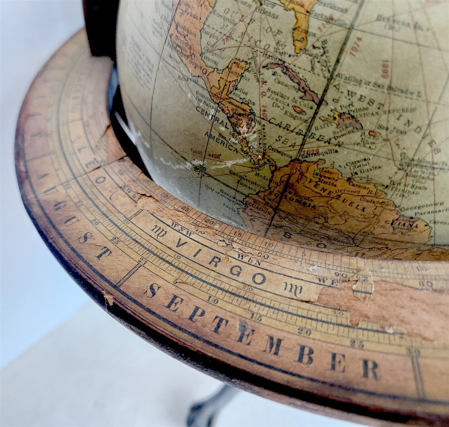 1920s RAND McNALLY EIGHT-INCH TERRESTRIAL GLOBE antique