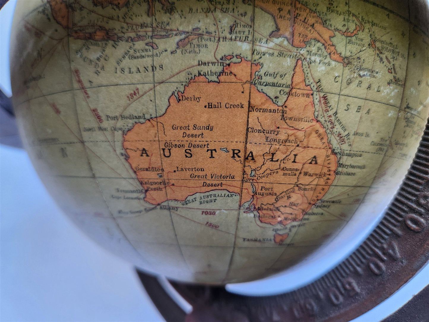 1920s RAND McNALLY EIGHT-INCH TERRESTRIAL GLOBE antique