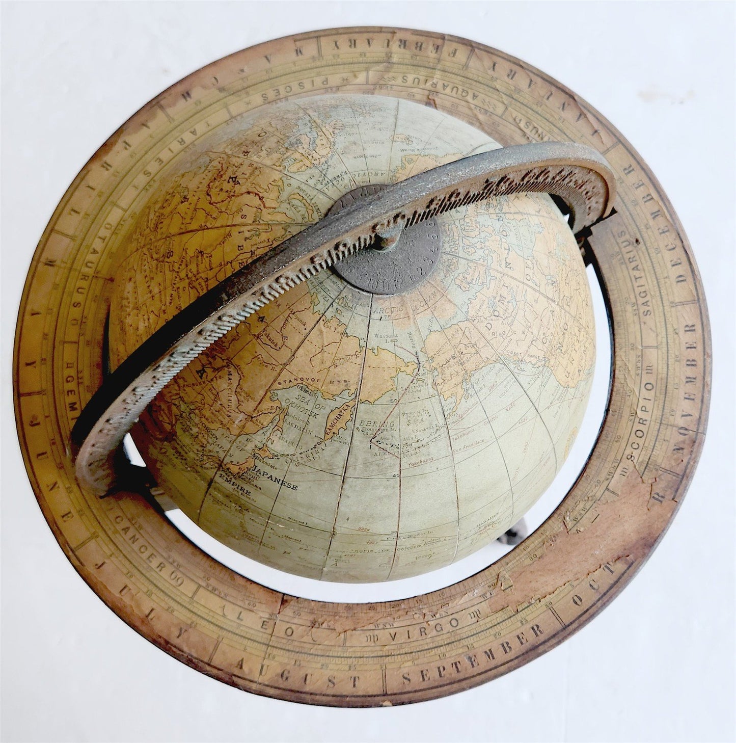 1920s RAND McNALLY EIGHT-INCH TERRESTRIAL GLOBE antique