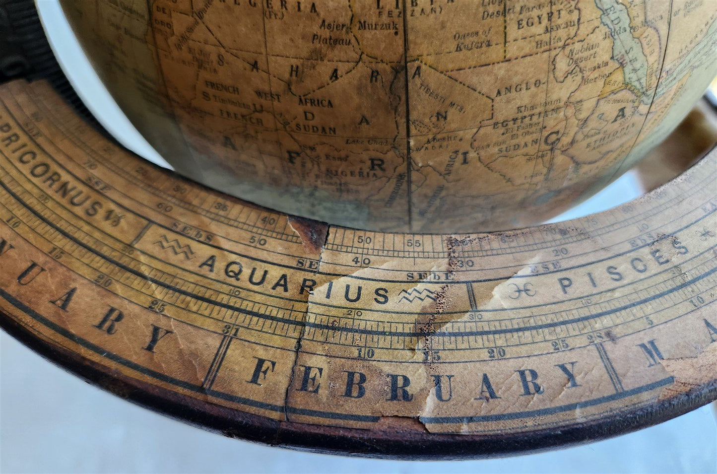1920s RAND McNALLY EIGHT-INCH TERRESTRIAL GLOBE antique