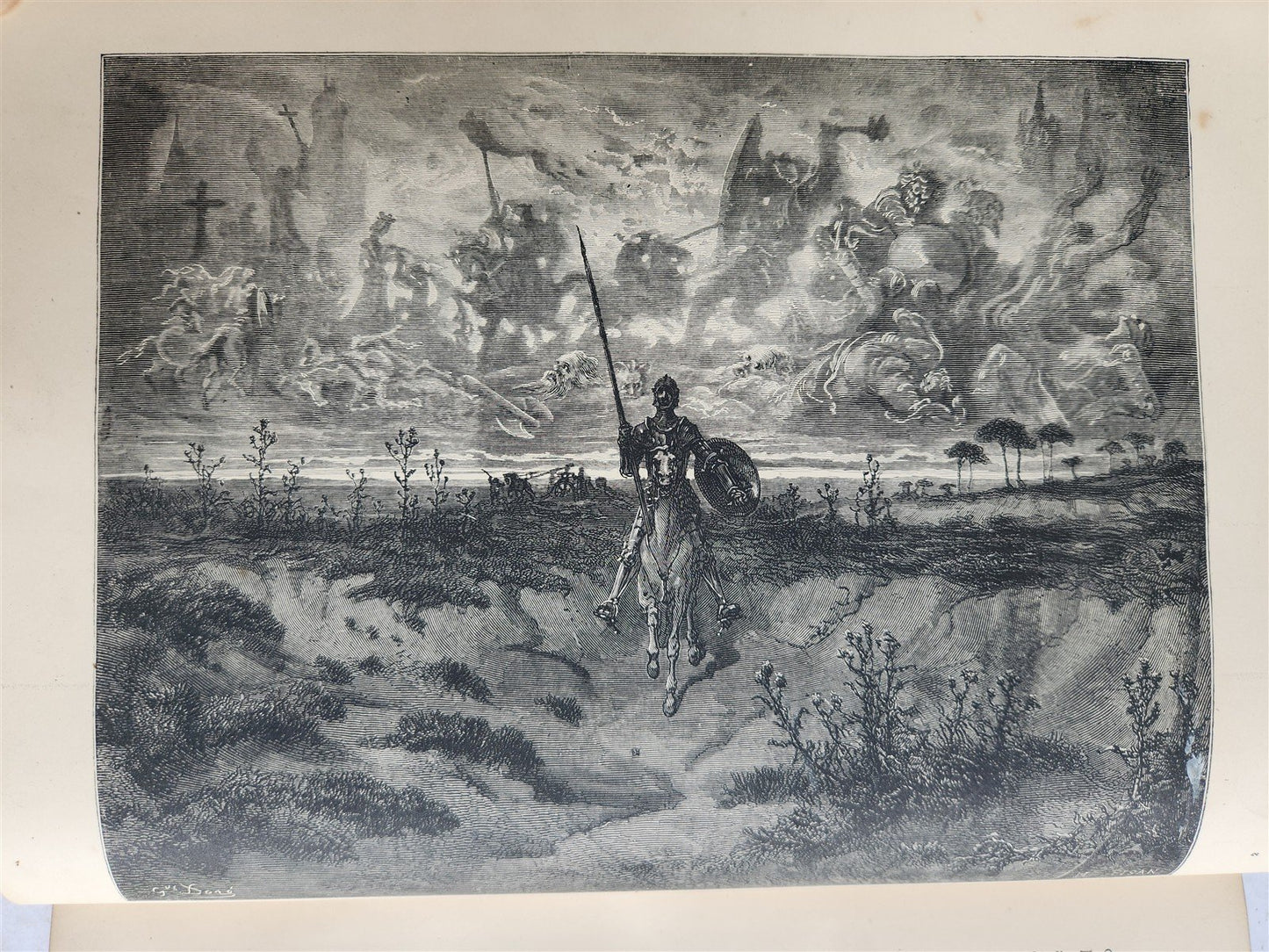 1864 DON QUIXOTE by CERVANTES antique GUSTAVE DORE ILLUSTRATED FOLIO in ENGLISH