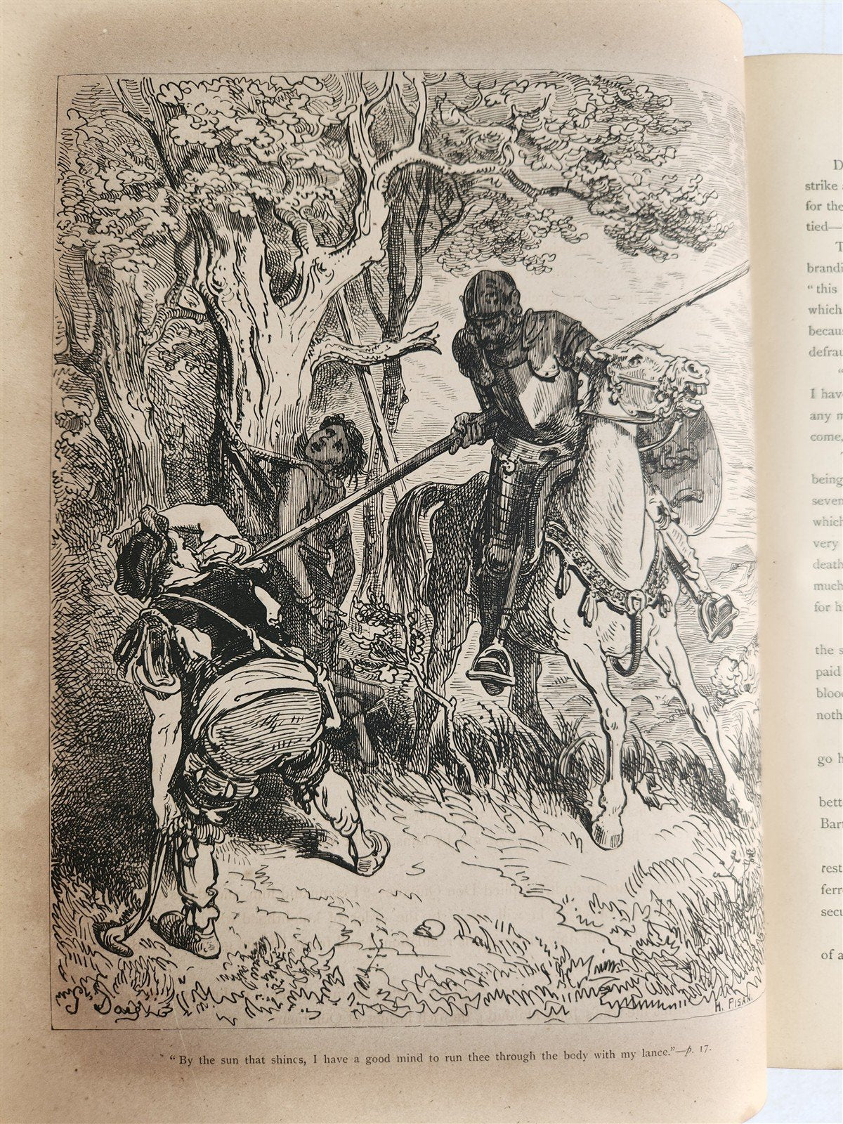 1864 DON QUIXOTE by CERVANTES antique GUSTAVE DORE ILLUSTRATED FOLIO in ENGLISH