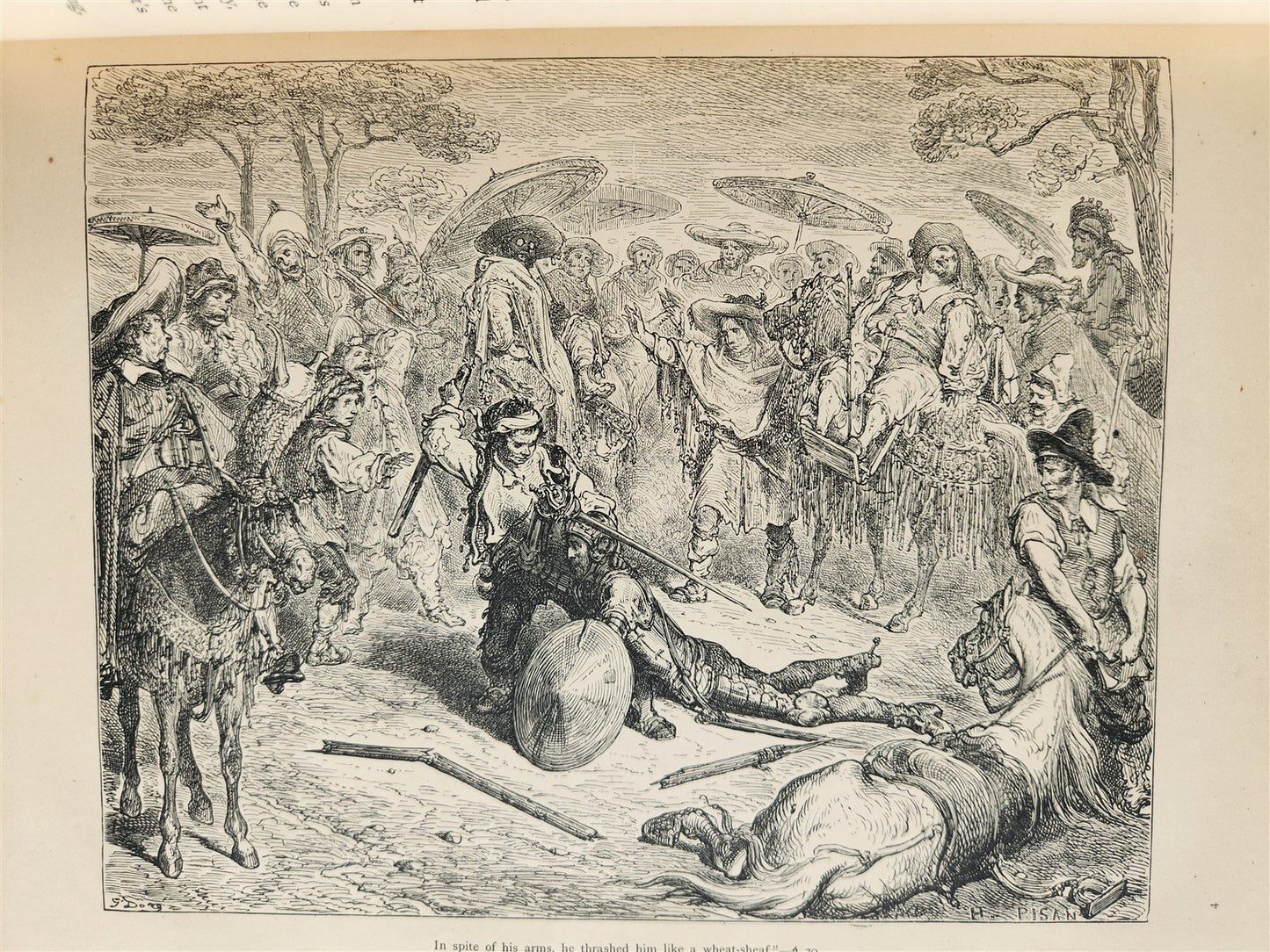 1864 DON QUIXOTE by CERVANTES antique GUSTAVE DORE ILLUSTRATED FOLIO in ENGLISH