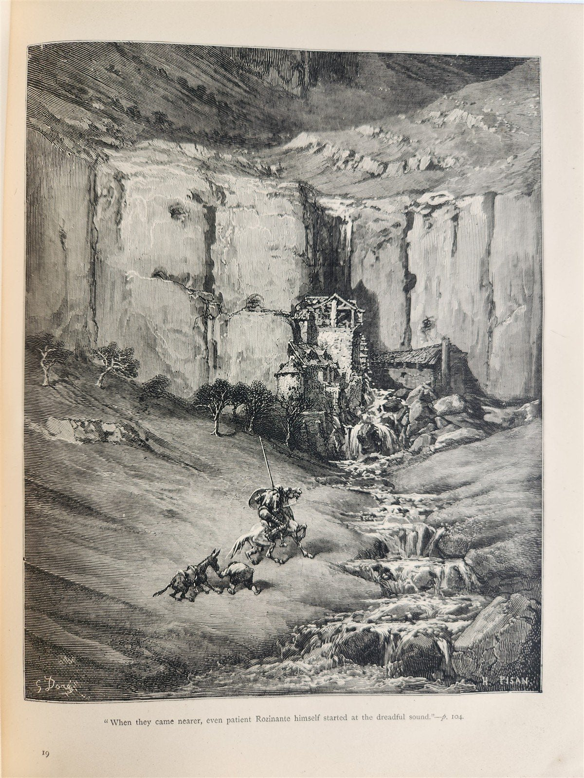 1864 DON QUIXOTE by CERVANTES antique GUSTAVE DORE ILLUSTRATED FOLIO in ENGLISH