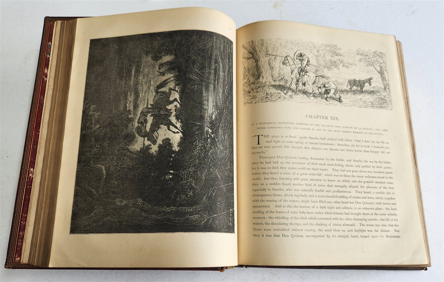 1864 DON QUIXOTE by CERVANTES antique GUSTAVE DORE ILLUSTRATED FOLIO in ENGLISH