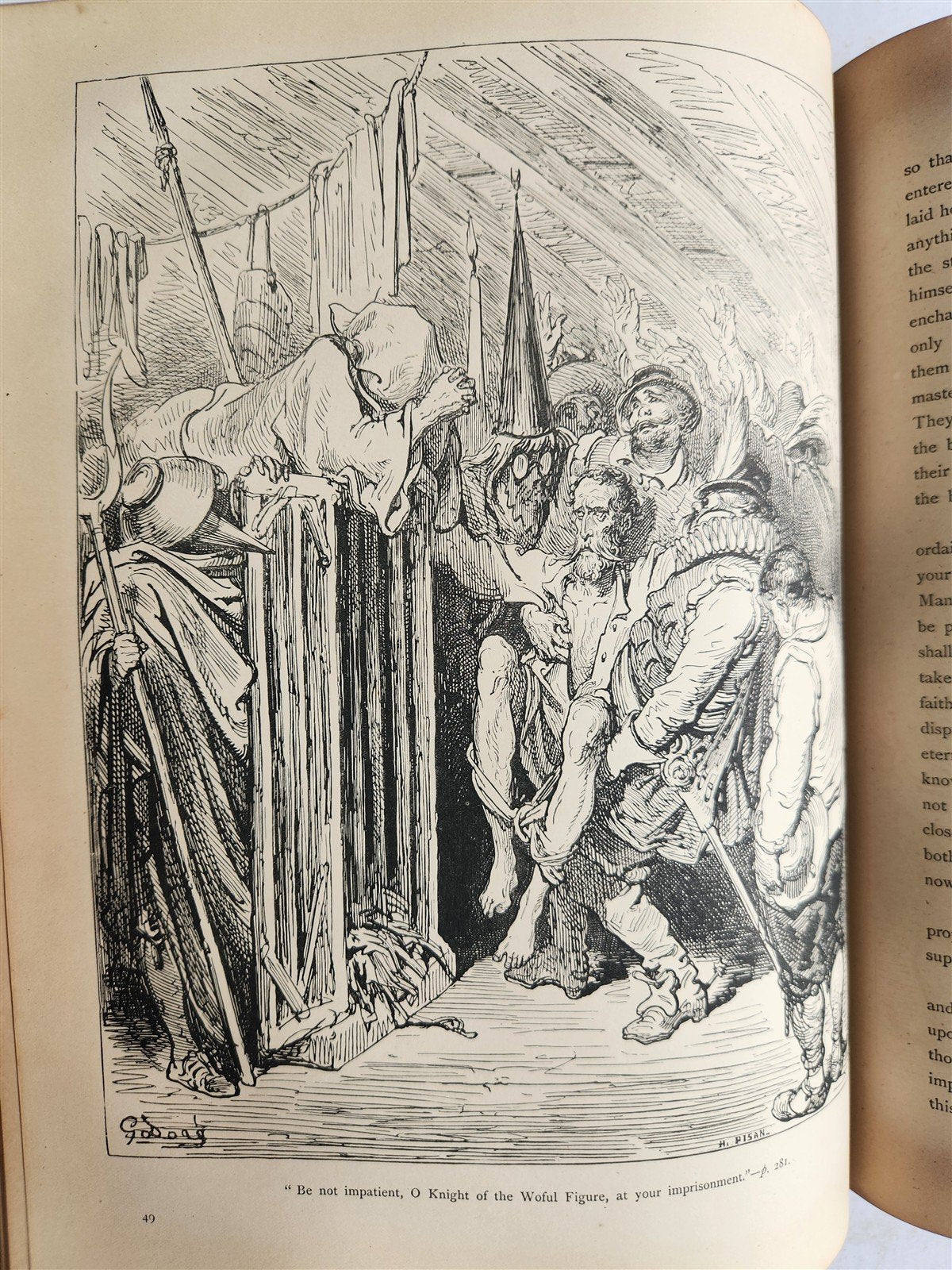 1864 DON QUIXOTE by CERVANTES antique GUSTAVE DORE ILLUSTRATED FOLIO in ENGLISH