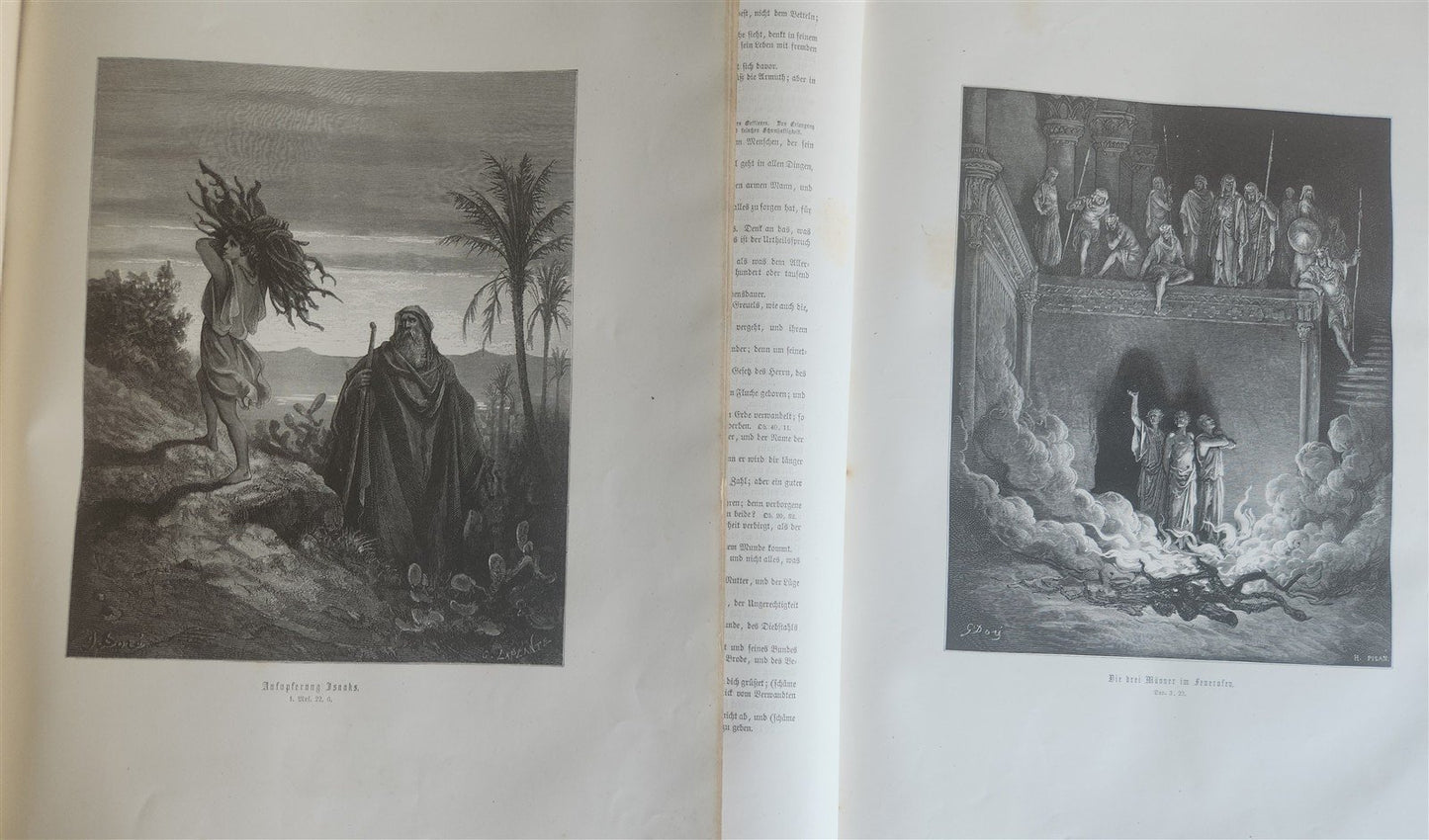 1870s BIBLE GUSTAVE DORE LLUSTRATED 2 VOLUMES MASSIVE FOLIO antique 230 plates