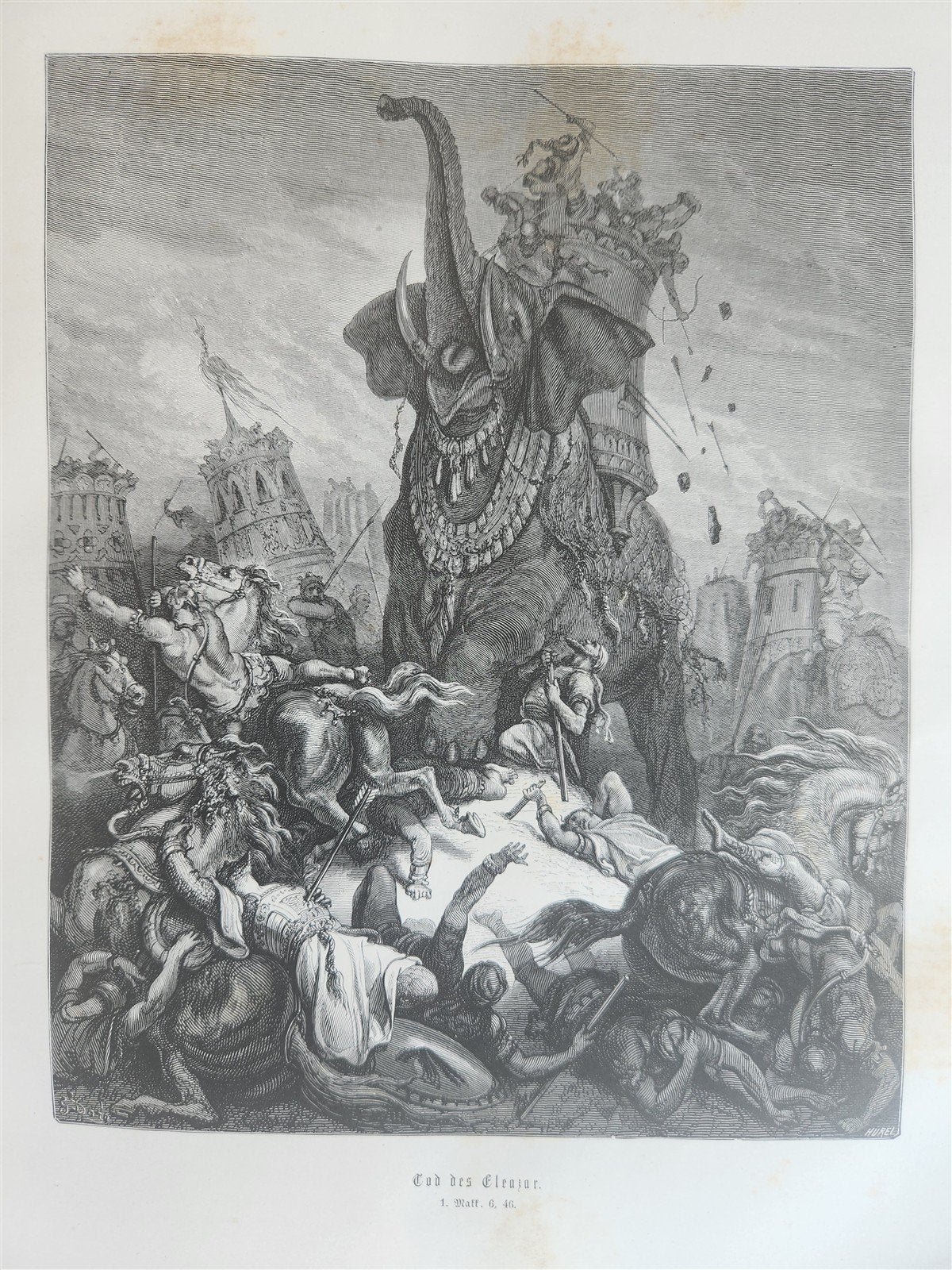 1870s BIBLE GUSTAVE DORE LLUSTRATED 2 VOLUMES MASSIVE FOLIO antique 230 plates