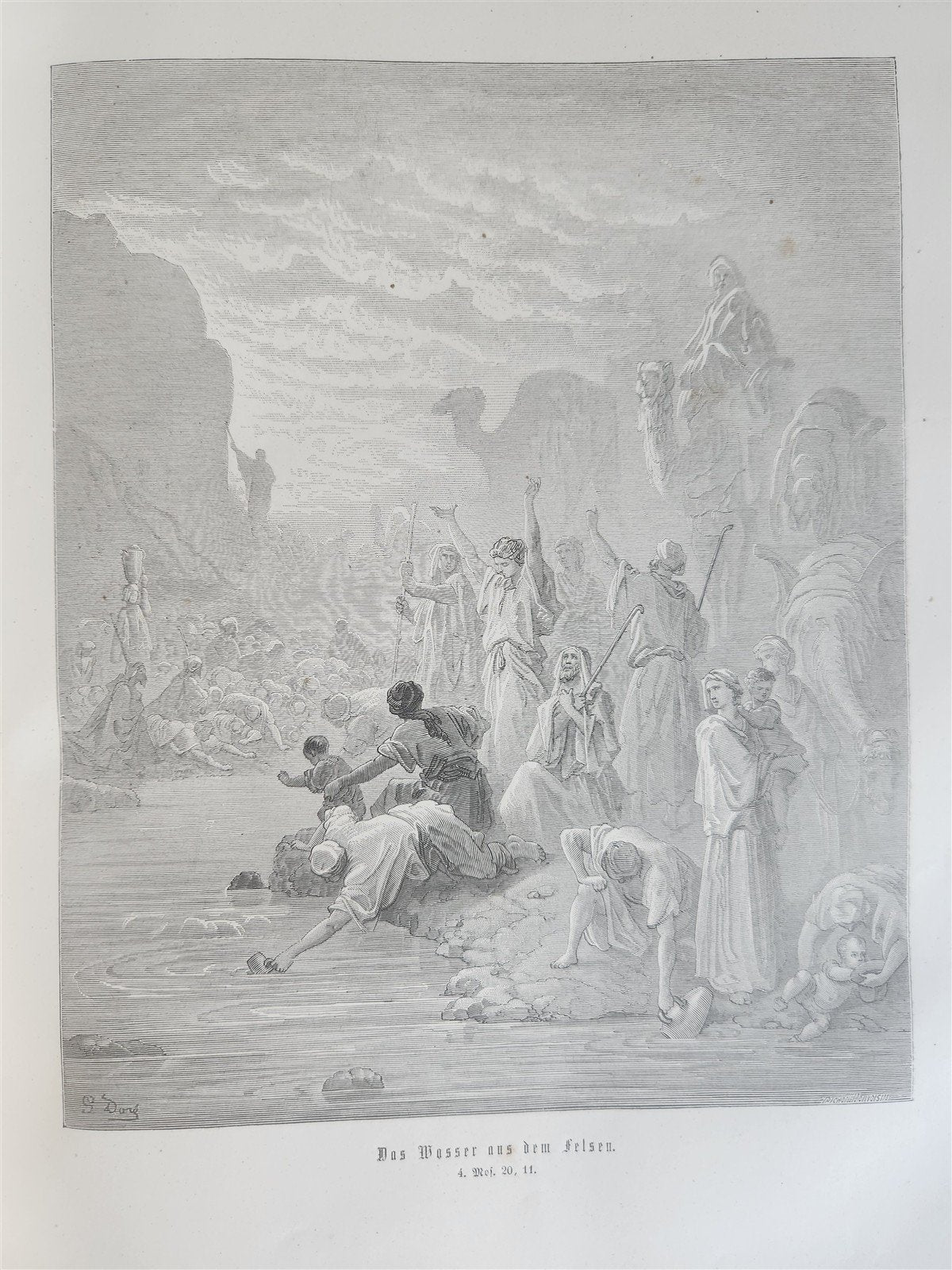 1870s BIBLE GUSTAVE DORE LLUSTRATED 2 VOLUMES MASSIVE FOLIO antique 230 plates