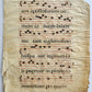 16th cent. ANTIPHONAL MUSIC CHART VELLUM MANUSCRIPT antique LITURGICAL TEXT