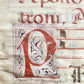 16th cent. ANTIPHONAL MUSIC CHART VELLUM MANUSCRIPT antique LITURGICAL TEXT