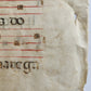 16th cent. ANTIPHONAL MUSIC CHART VELLUM MANUSCRIPT antique LITURGICAL TEXT