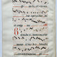 17th cent. ANTIPHONAL MUSIC CHART VELLUM MANUSCRIPT antique LITURGICAL TEXT