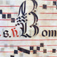 17th cent. ANTIPHONAL MUSIC CHART VELLUM MANUSCRIPT antique LITURGICAL TEXT