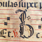 17th century ANTIPHONAL MUSIC CHART VELLUM MANUSCRIPT antique LITURGICAL TEXT