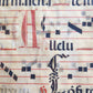 17th cent. ANTIPHONAL MUSIC CHART VELLUM MANUSCRIPT antique LITURGICAL in LATIN