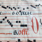 17th cent. ANTIPHONAL MUSIC CHART VELLUM MANUSCRIPT antique LITURGICAL in LATIN