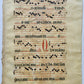 17th century ANTIPHONAL MUSIC CHART VELLUM MANUSCRIPT antique LITURGICAL 18x26"