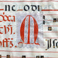 17th century ANTIPHONAL MUSIC CHART VELLUM MANUSCRIPT antique LITURGICAL 18x26"