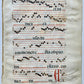 17th cent. ANTIPHONAL MUSIC CHART VELLUM MANUSCRIPT antique LITURGICAL 18 x 26"