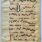 17th cent. ANTIPHONAL MUSIC CHART VELLUM MANUSCRIPT antique LITURGICAL 18 x 26"