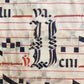 17th cent. ANTIPHONAL MUSIC CHART VELLUM MANUSCRIPT antique LITURGICAL 18 x 26"