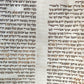 TORAH SCROLL FRAGMENT MANUSCRIPT on VELLUM 19th c. ANTIQUE BIBLE Leviticus 8-27