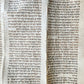 TORAH SCROLL FRAGMENT MANUSCRIPT on VELLUM 19th c. ANTIQUE BIBLE Leviticus 8-27
