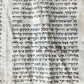 TORAH SCROLL FRAGMENT MANUSCRIPT on VELLUM 19th c. ANTIQUE BIBLE Leviticus 8-27