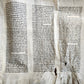 TORAH SCROLL FRAGMENT MANUSCRIPT on VELLUM 19th cent. ANTIQUE BIBLE DEUTERONOMY