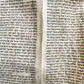 TORAH SCROLL FRAGMENT MANUSCRIPT on VELLUM 19th cent. ANTIQUE BIBLE DEUTERONOMY