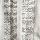 TORAH SCROLL FRAGMENT MANUSCRIPT on VELLUM 19th century ANTIQUE BIBLE LEVITICUS