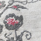 VINTAGE UKRAINIAN EMBROIDERED LINEN RUSHNIK or TABLE RUNNER w/ SWANN DESIGN