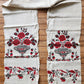 VINTAGE RUSSIAN EMBROIDERED LINEN RUSHNIK or TABLE RUNNER w/FLOWERS